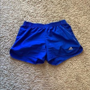 Blue adidas shorts